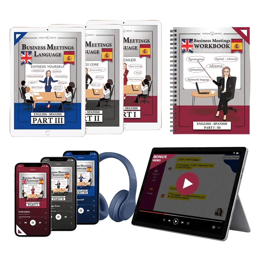 set-box-english-spanish Box-Set Business Meetings Language (English - Spanish)
